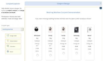 Conjoint Explorer Online Interactive Conjoint Analysis Designer